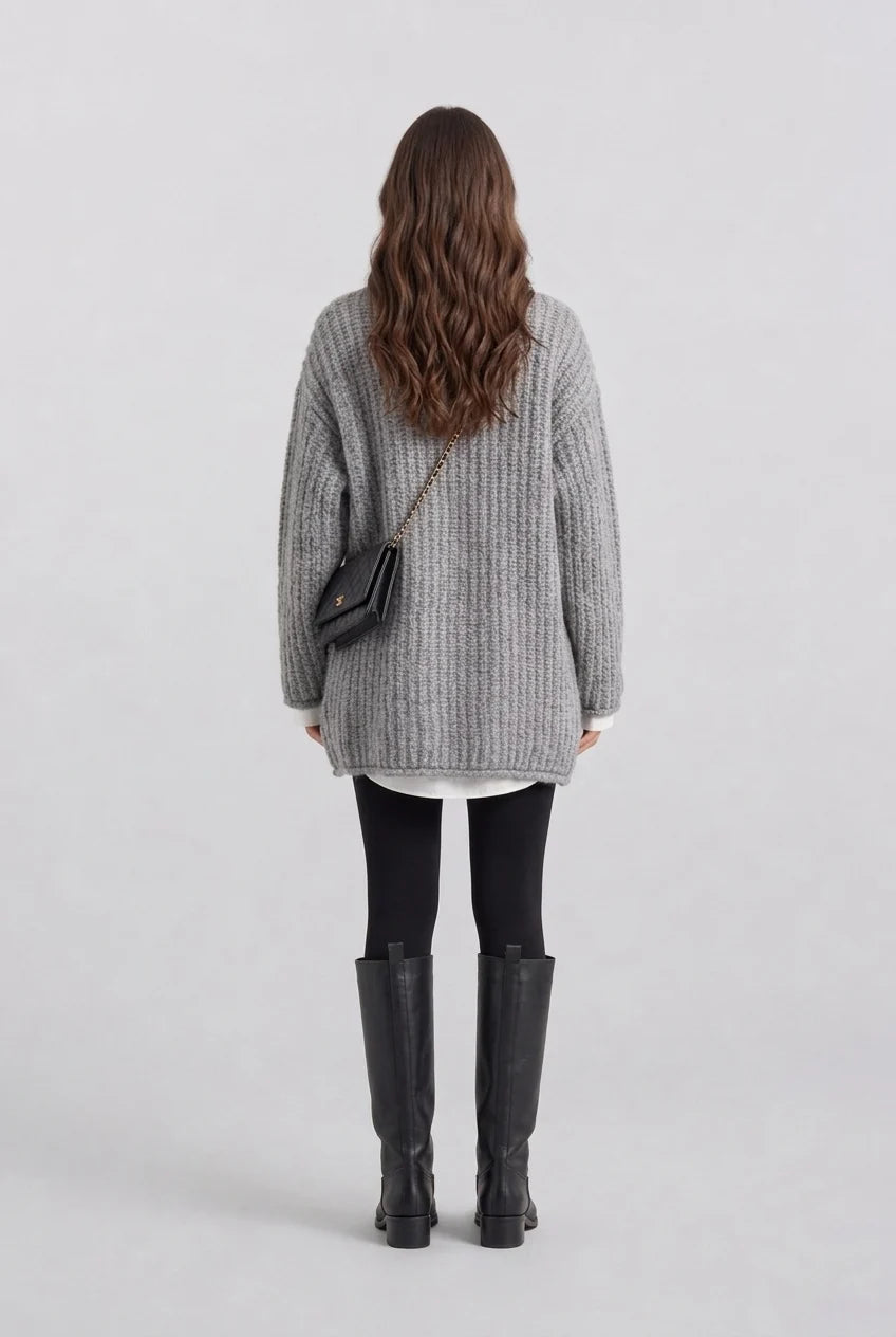 Chunky Ribbed Knit Button-Up Cardigan Sweater with Pockets [erp-image:34c07c8e0212471b7cf2a20b]