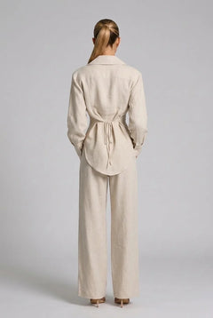 Long Sleeve Button Down Shirt and Wide Leg Pants Two Piece Set [erp-image:d4eda31133962ffb8b8470d7]