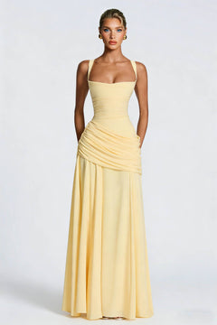 Sling Pleated Maxi Dress