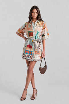 Fun Art Print Shirt Skirt