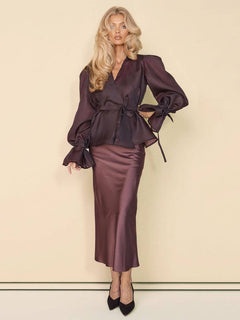 Tulle Shirt Sling Dress And Belt Set
