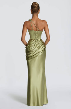 Hollow Design Pleated Maxi Dress