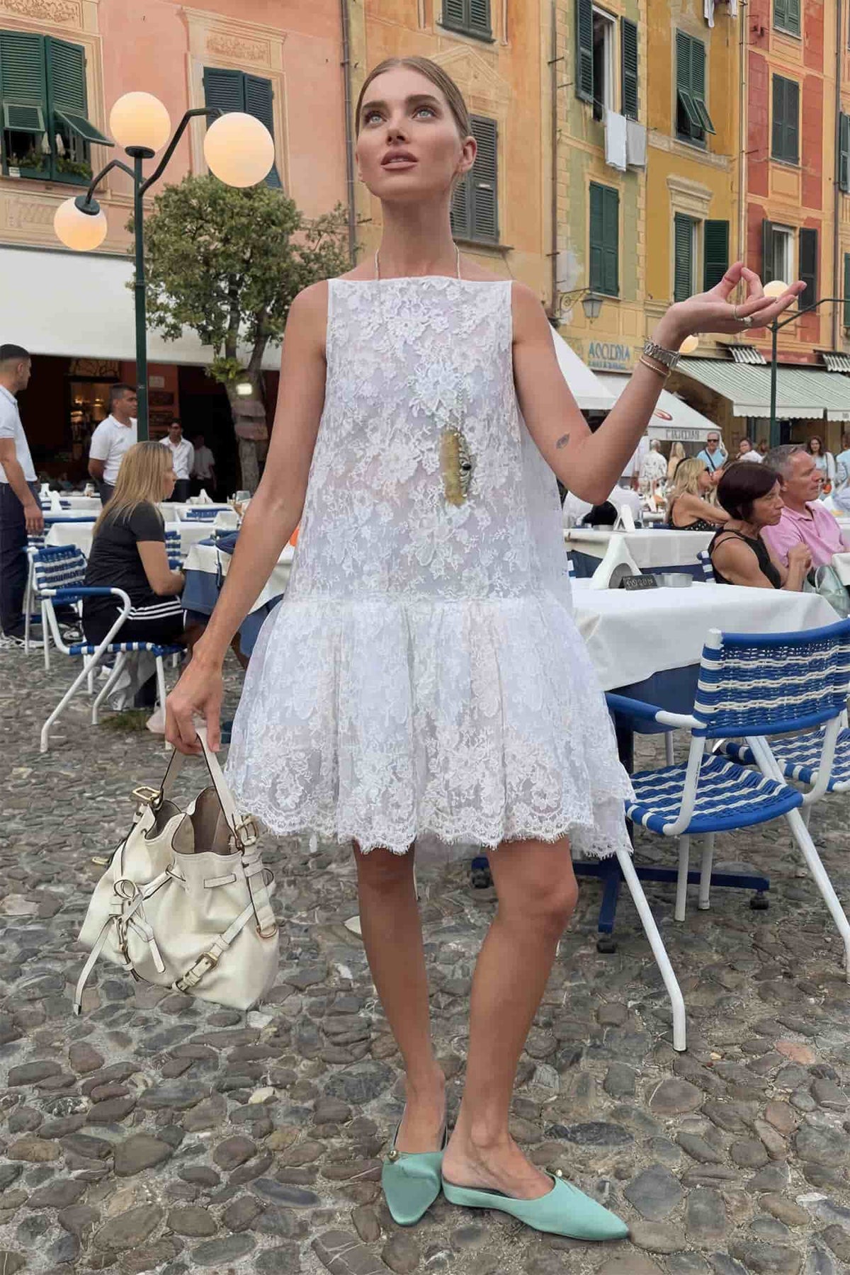 Lace A- Line Mini Dress